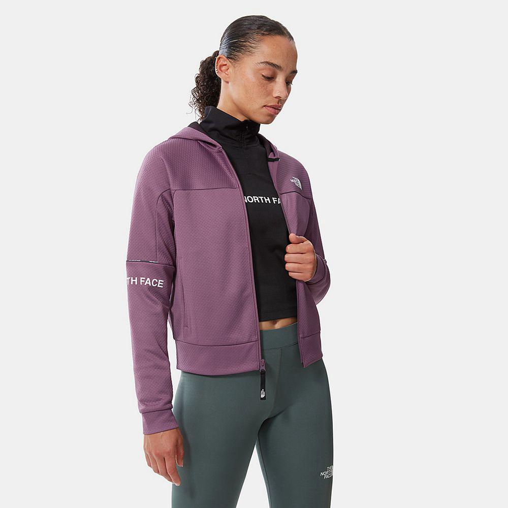 The North Face Mountain Athletics Zip-Up Γυναικεια Φούτερ Hoodie - Μωβ (UVLY91852)
